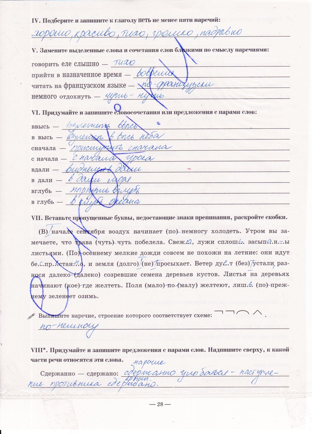 ГДЗ Русский язык 7 класс - стр. 28