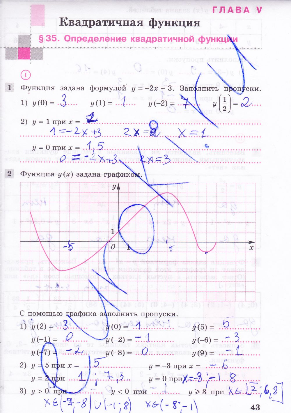 ГДЗ Алгебра 8 класс - стр. 43