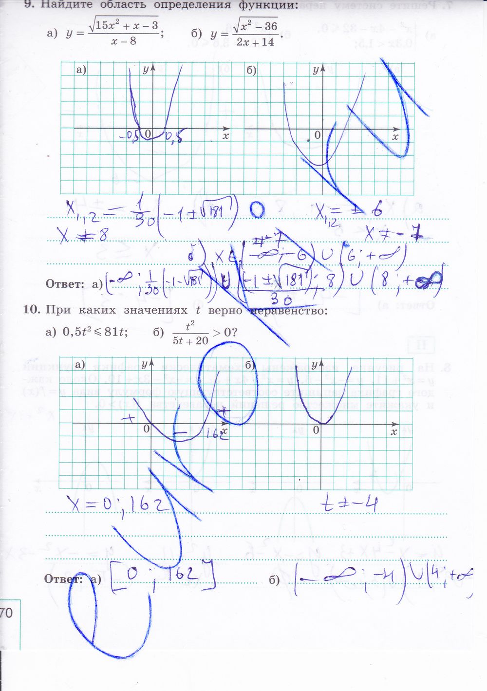 ГДЗ Алгебра 9 класс - стр. 70