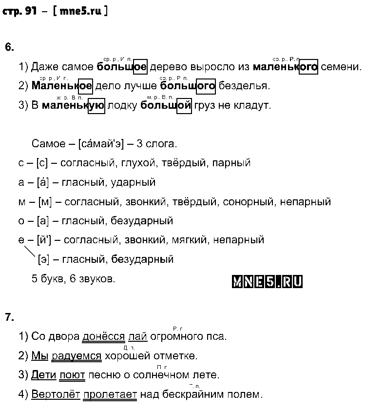 ГДЗ Русский язык 4 класс - стр. 91