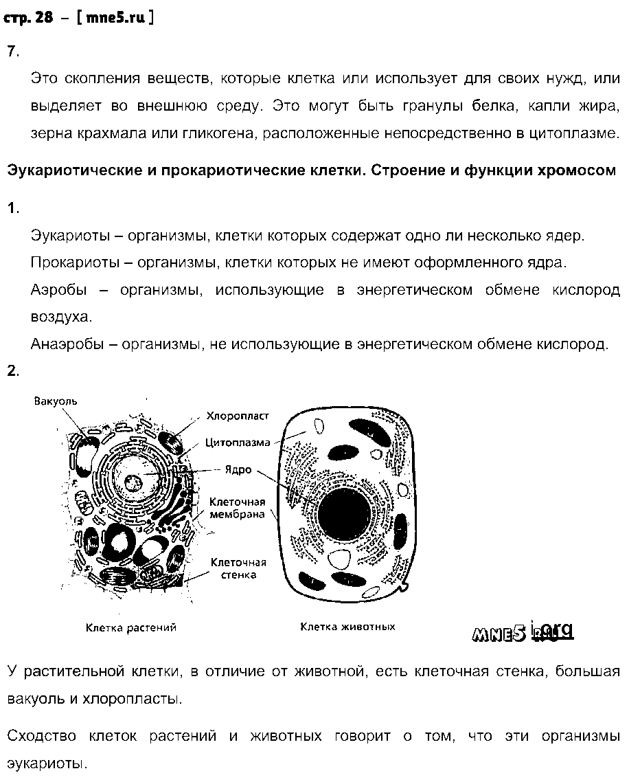ГДЗ Биология 10 класс - стр. 28
