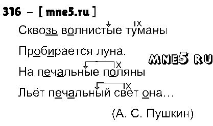 ГДЗ Русский язык 3 класс - 316