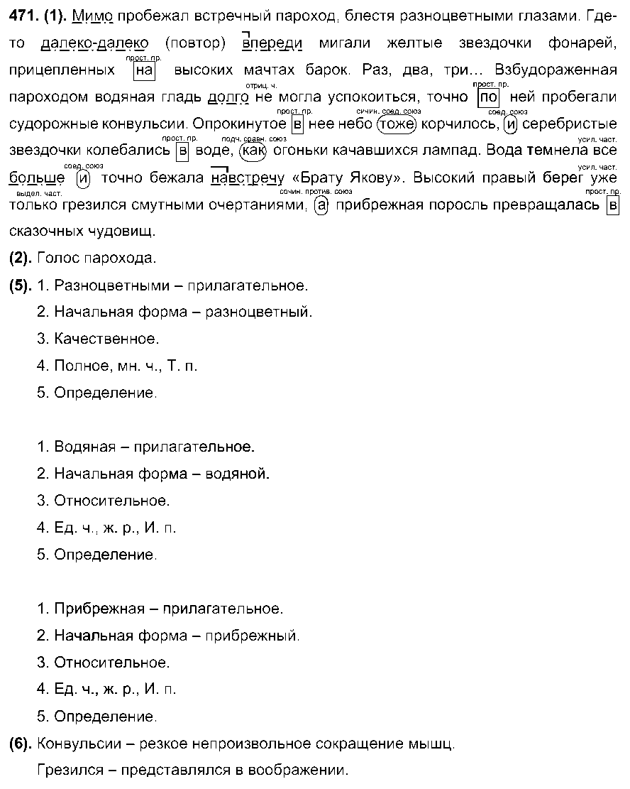 ГДЗ Русский язык 7 класс - 471