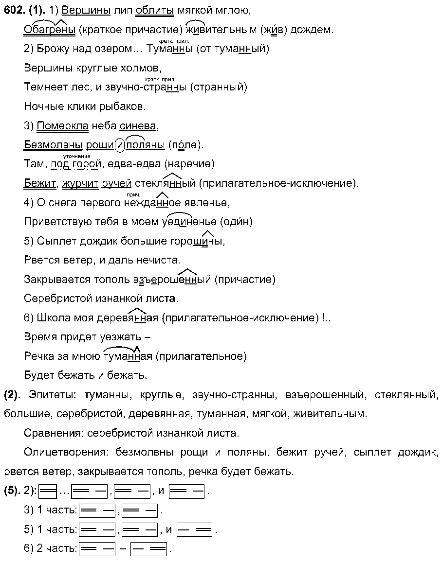 ГДЗ Русский язык 7 класс - 602